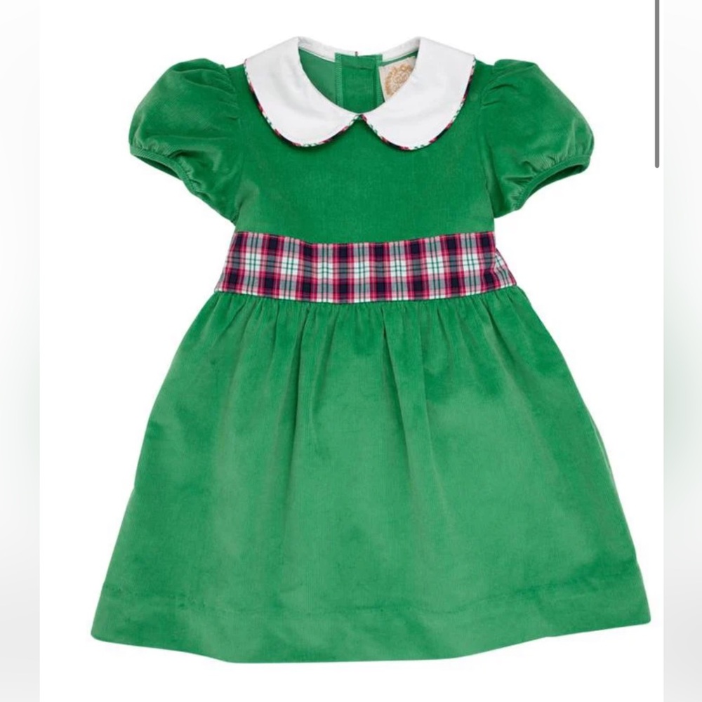 Beaufort Bonnet Co. Cindy Lou Sash Dress Green Cord Size 5